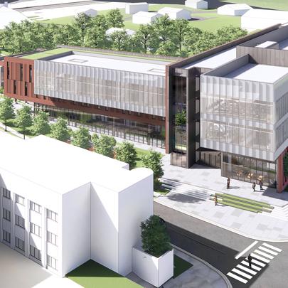 Rendering of the new Health Professions Building
